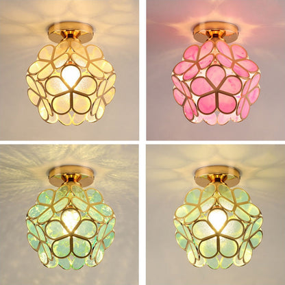 FloralSymphony - Elegancka lampa sufitowa z klejnotami