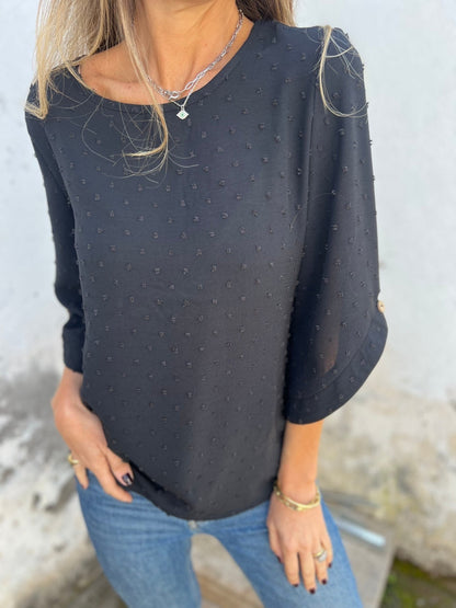AS | Stylowy bawełniany top z półrękawkiem