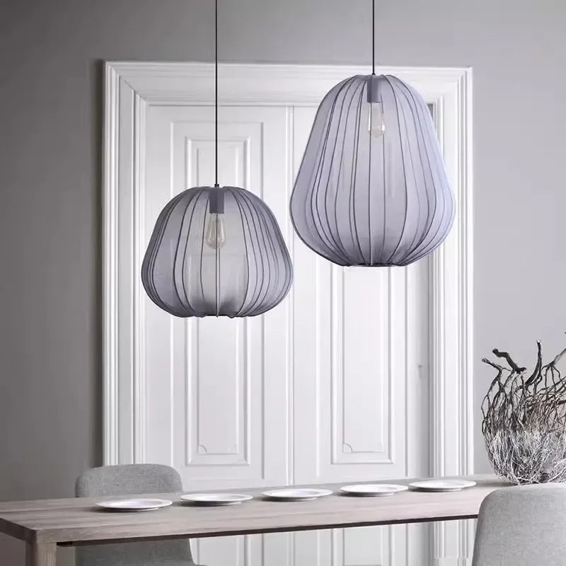 Lampy sufitowe z przezroczystej tkaniny