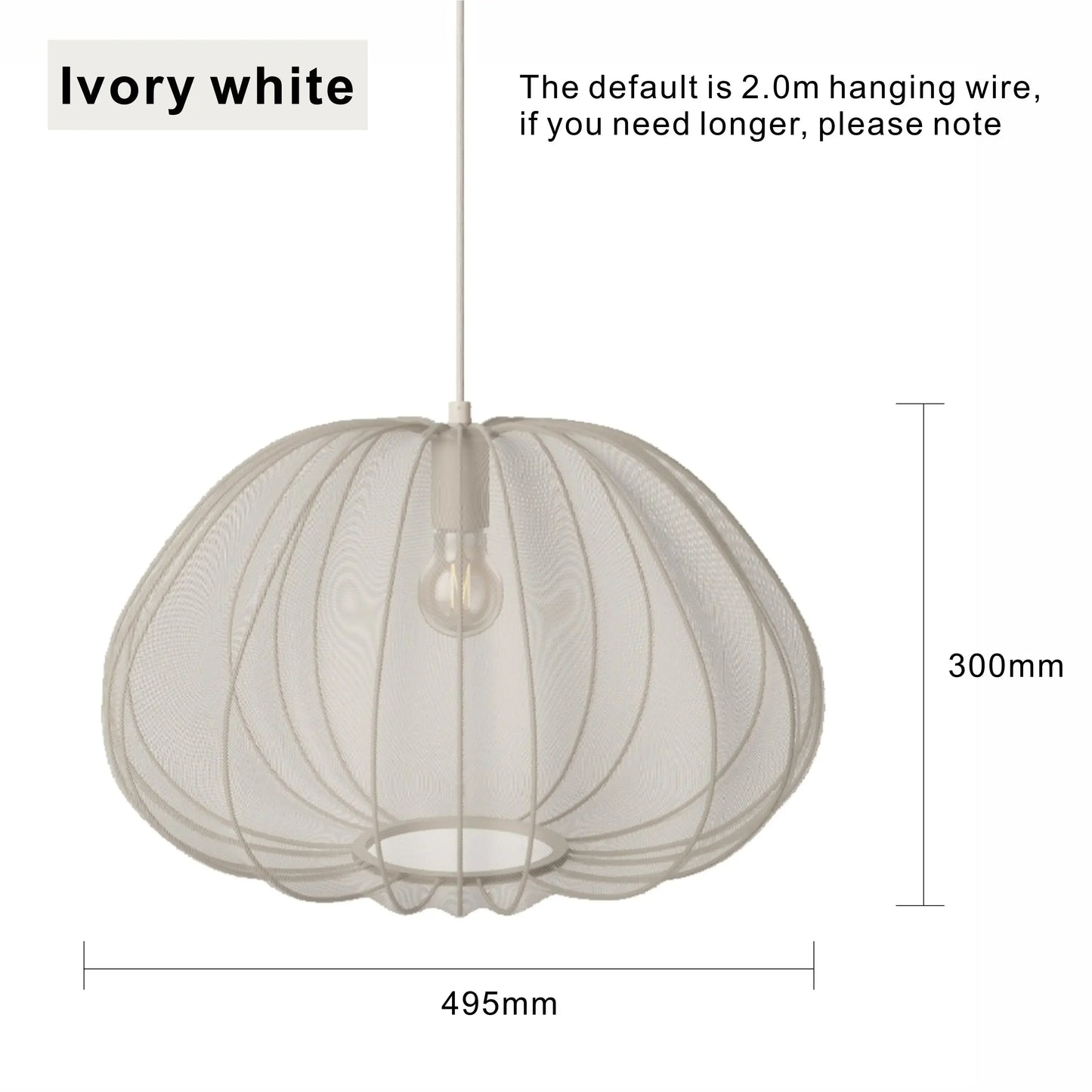 Lampy sufitowe z przezroczystej tkaniny