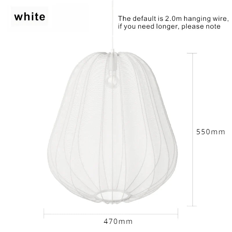 Lampy sufitowe z przezroczystej tkaniny