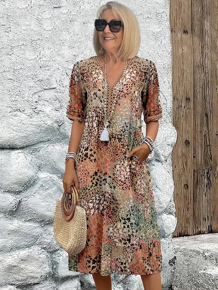 LB | Elegancka i nowoczesna sukienka midi