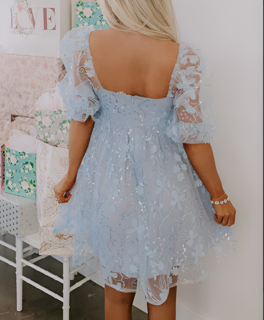 LB | Mystical Baby Doll Kwiatowa mini sukienka