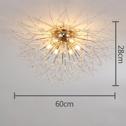 Kryształowa lampa sufitowa Dandelion