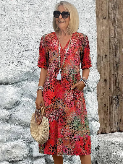 LB | Elegancka i nowoczesna sukienka midi