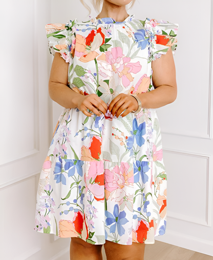 LB | Sukienka mini Floral Delight Curves
