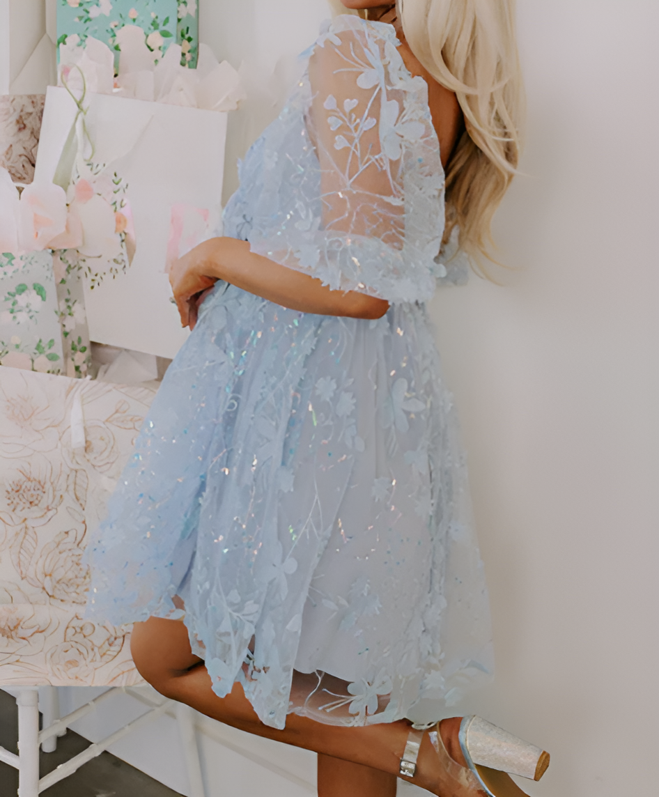 LB | Mystical Baby Doll Kwiatowa mini sukienka