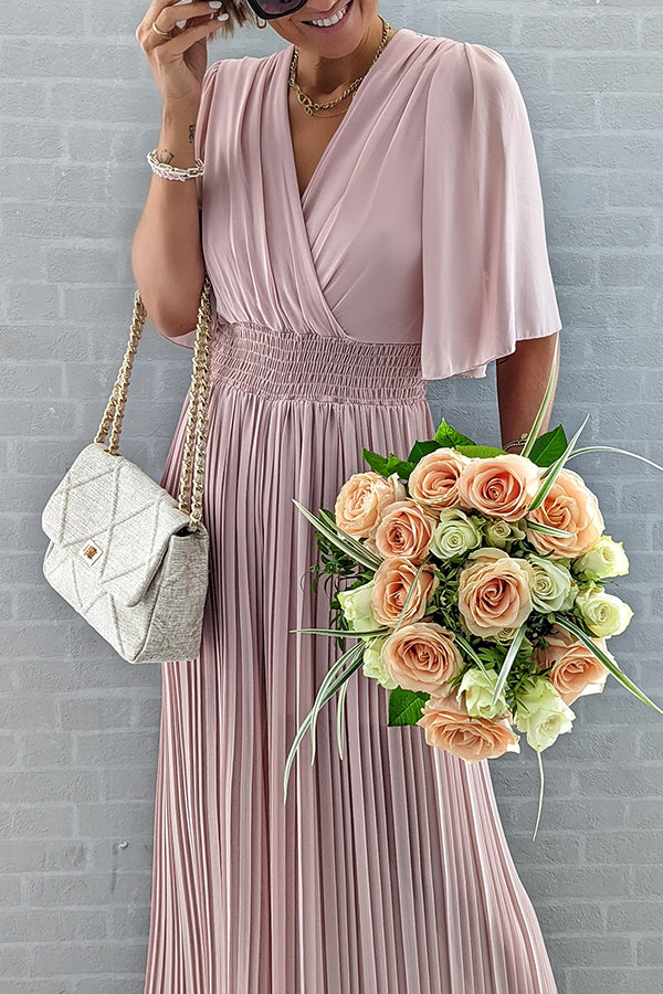 LB | Kombinezon Delightful Day Smocked waist z plisowaną szeroką nogawką