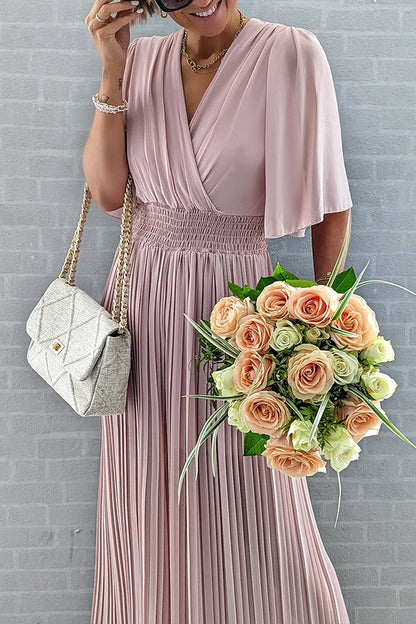 LB | Kombinezon Delightful Day Smocked waist z plisowaną szeroką nogawką