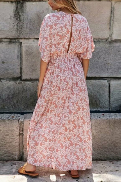 LB | Bohemian Print Split High Waist Maxi Dress