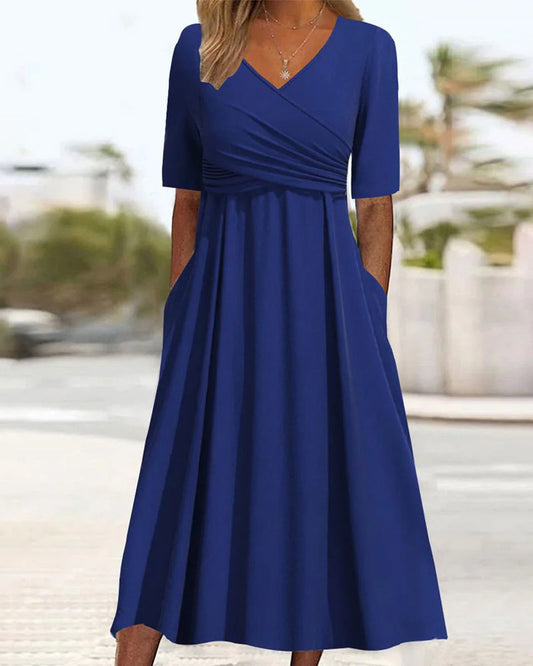 LB | Crossover midi dress
