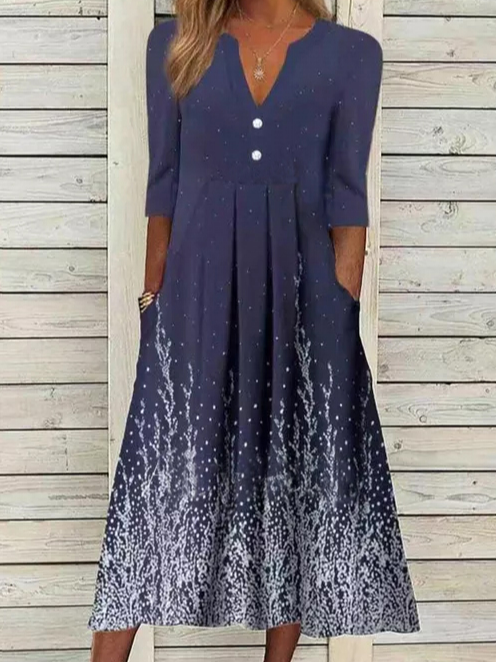 LB | Ombre casual midi dress