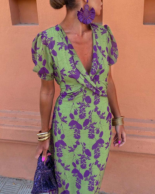 LB | Botanical Grace Midi Dress
