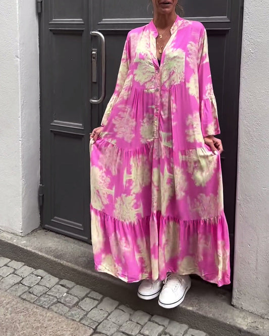 LB | Wygodna patchworkowa sukienka maxi