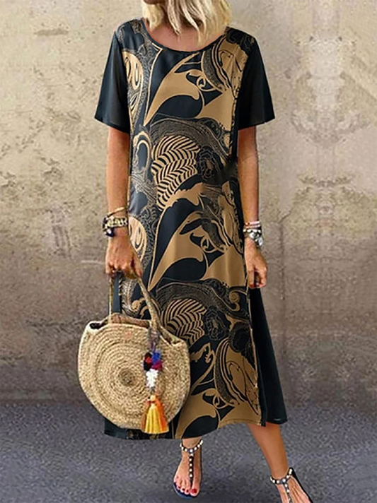 LB | Tribal casual midi dress