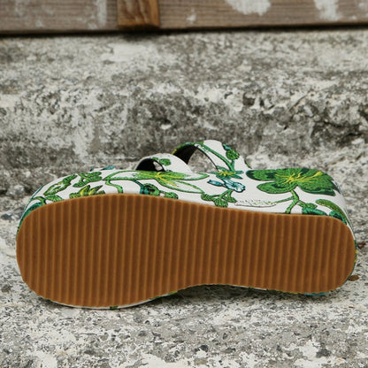 AS | Wycięte kwiatowe sandały peep toe