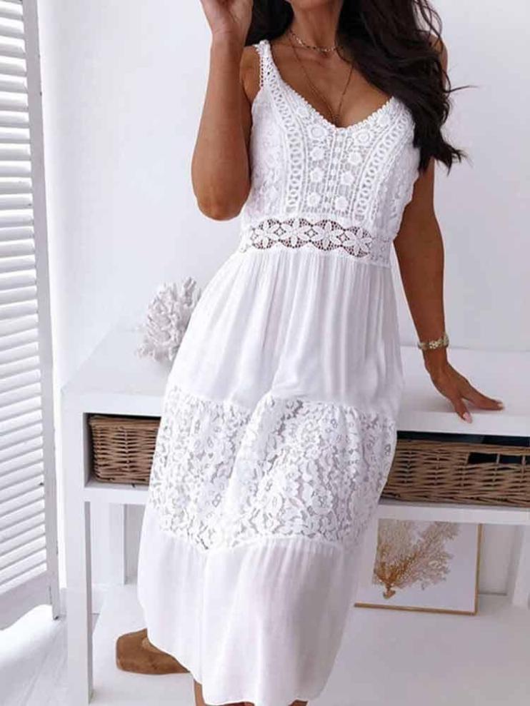 AS | Elegancka koronkowa sukienka boho