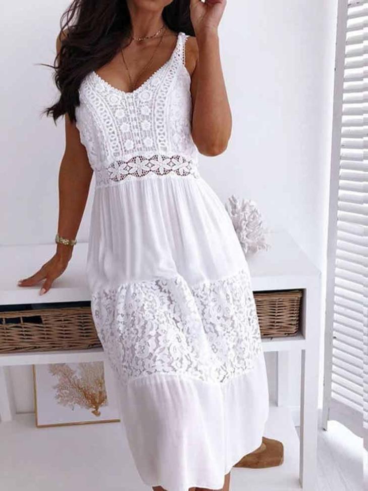 AS | Elegancka koronkowa sukienka boho