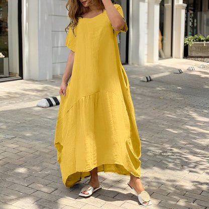 AS | Elegancka szeroka letnia sukienka