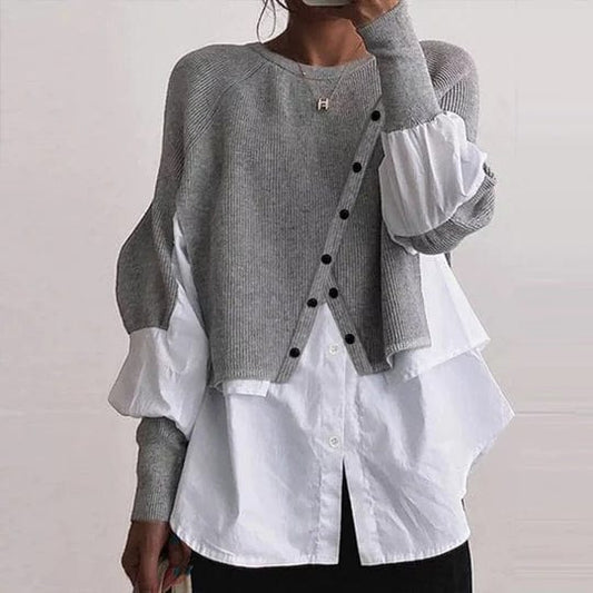 AS | Elegancki sweter z koszulą