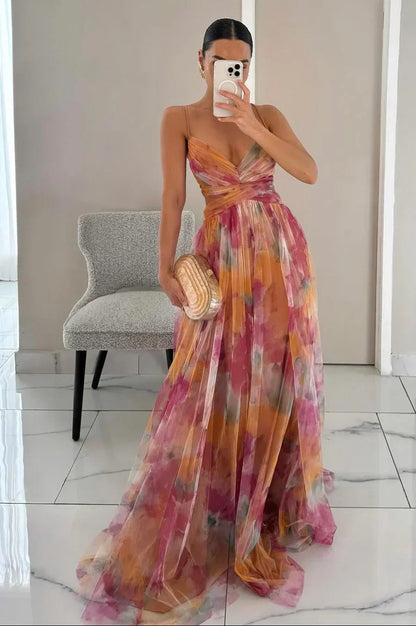 LB | Sukienka maxi damska, elegancki i warstwowy wygląd