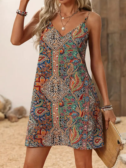LB | Mini sukienka z wesołym wzorem paisley