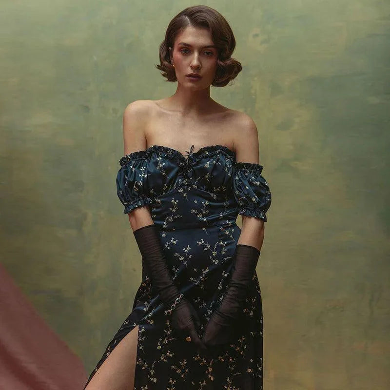 LB | Fashion Du Jour Floral Print Off Shoulder Midi Dress