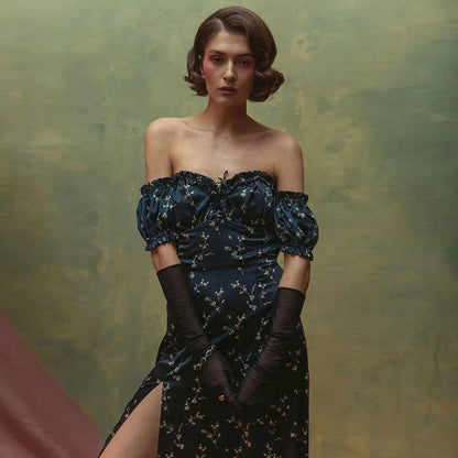 LB | Fashion Du Jour Floral Print Off Shoulder Midi Dress