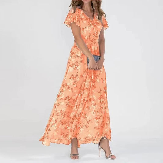 LB | Elegancka sukienka midi w kwiaty