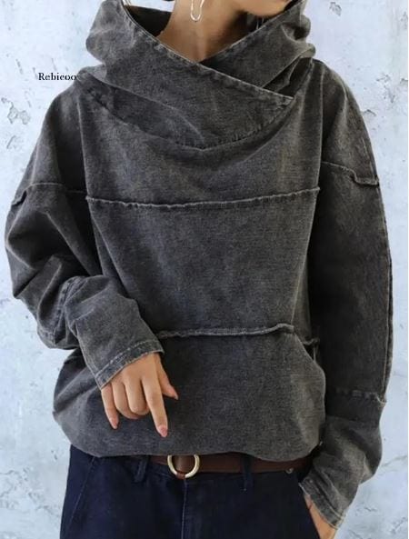 AS | Szara bluza z kapturem