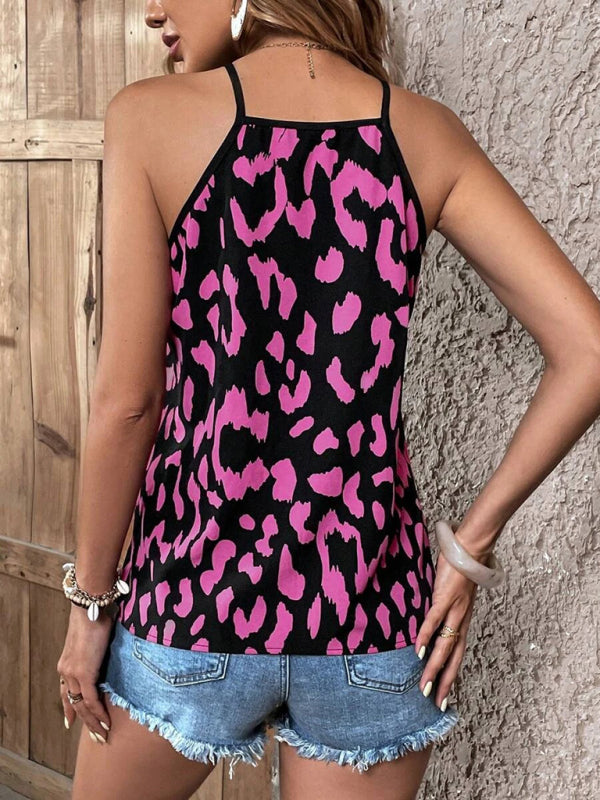 LB | Koszulka camisole z dekoltem w serek w panterkę