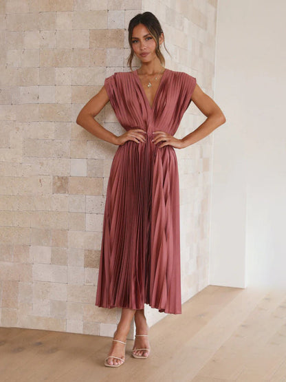 LB | Sukienka midi plisowana ChicSelect