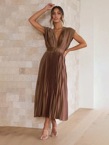 LB | Sukienka midi plisowana ChicSelect