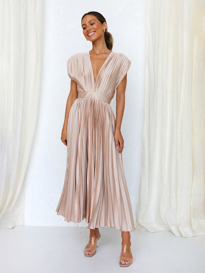 LB | Sukienka midi plisowana ChicSelect