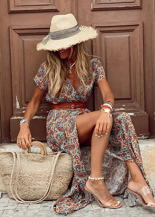 LB | Elegancka sukienka maxi w stylu boho