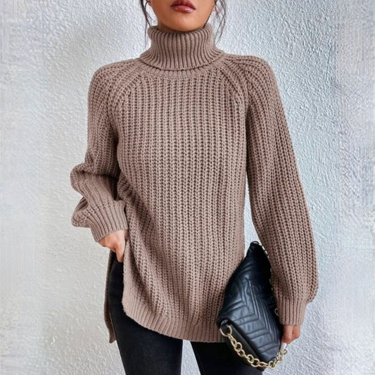 AS | Lavigne - Stylowy brązowy sweter z golfem