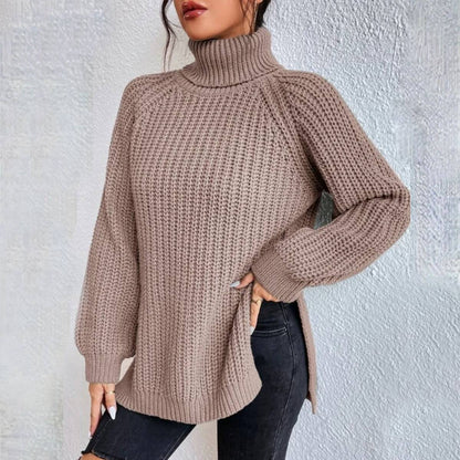 AS | Lavigne - Stylowy brązowy sweter z golfem
