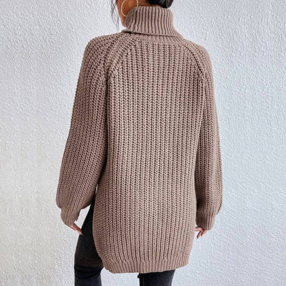 AS | Lavigne - Stylowy brązowy sweter z golfem