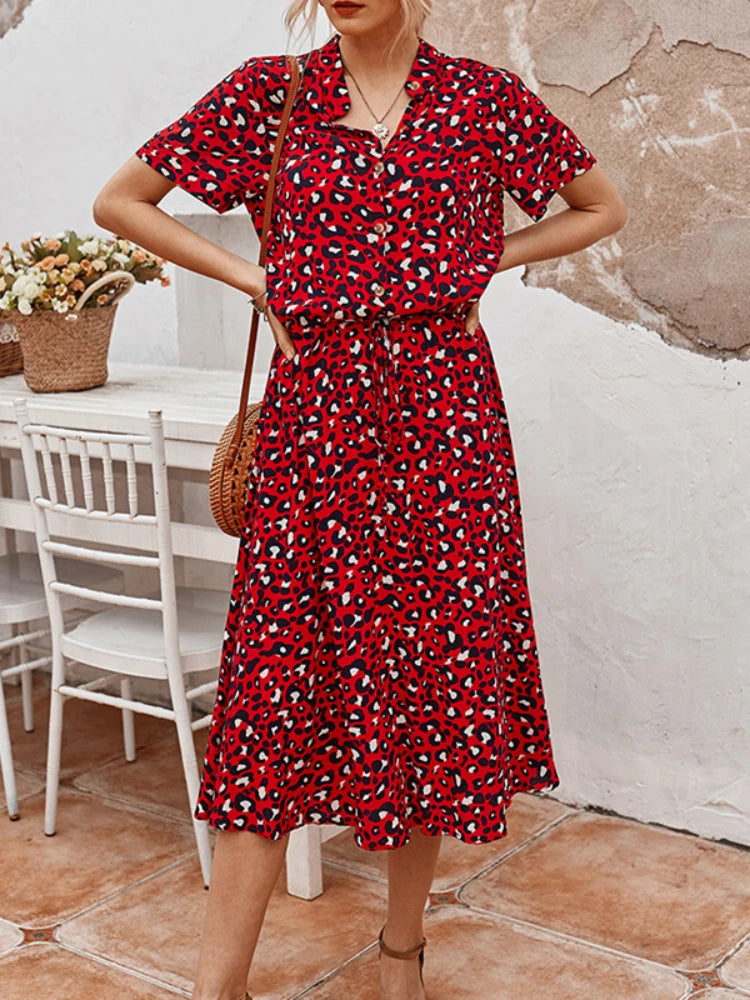 LB | Letnia sukienka midi w stylu boho