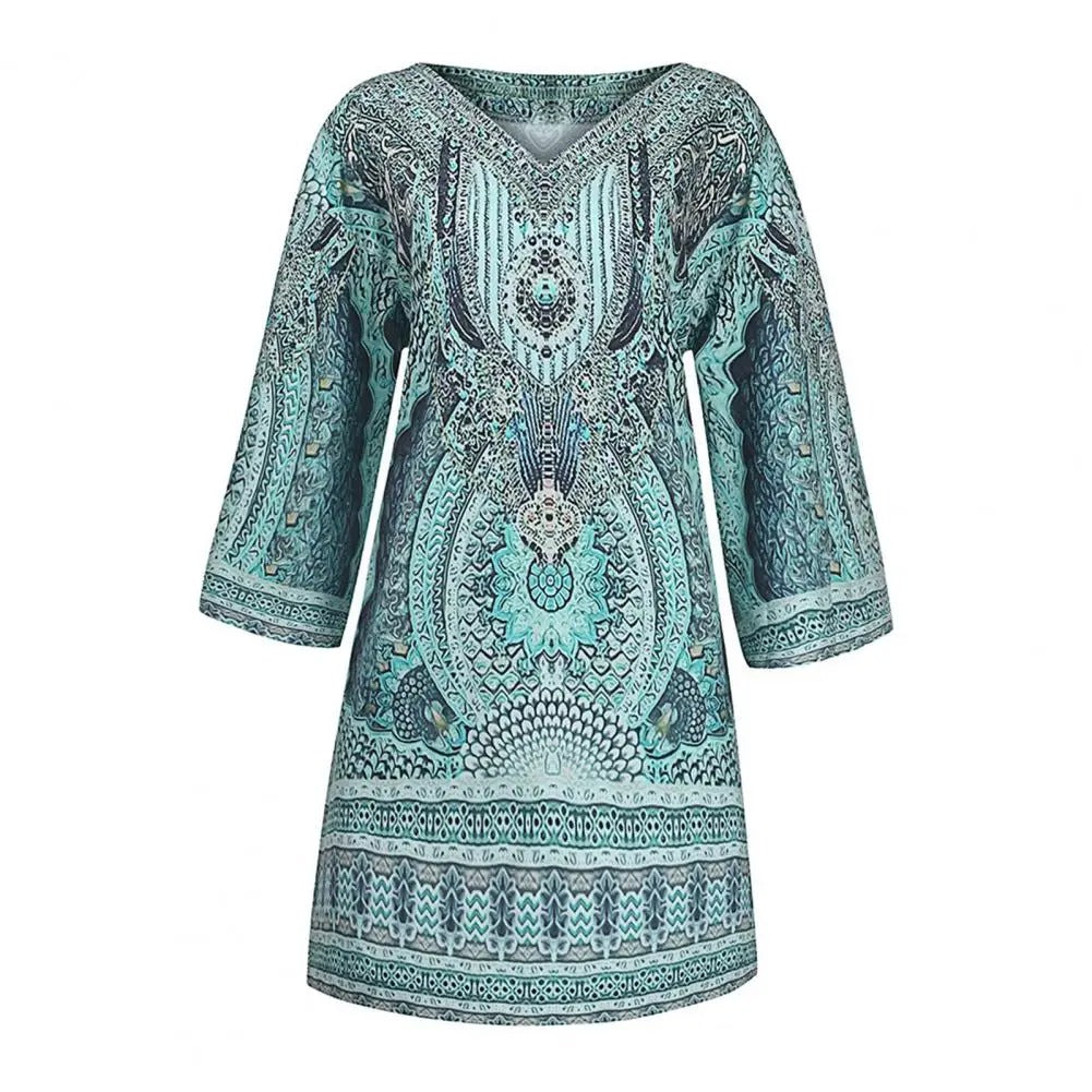 AS | Luźna mini sukienka boho