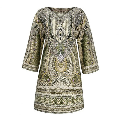 AS | Luźna mini sukienka boho