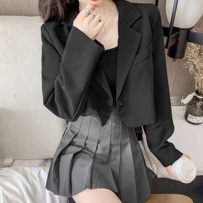 AS | Fashion Cropped Blazer Jacket