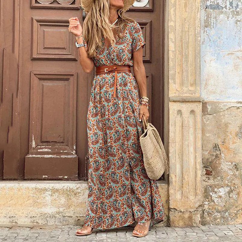 LB | Maxi sukienka Ibiza w stylu hippie + pasek GRATIS