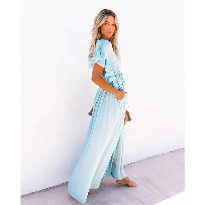 LB | Luna™ Maxi sukienka Ibiza w kolorze jasnoniebieskim