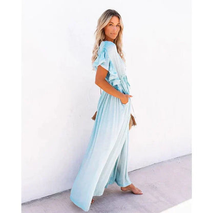 LB | Luna™ Maxi sukienka Ibiza w kolorze jasnoniebieskim