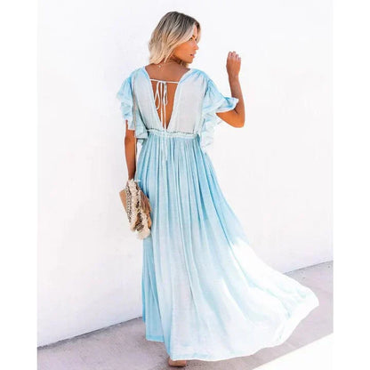 LB | Luna™ Maxi sukienka Ibiza w kolorze jasnoniebieskim