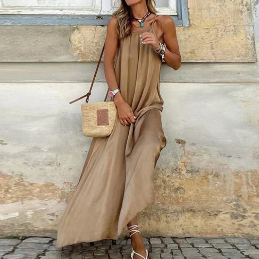 LB | Sukienka maxi bez rękawów Płynna elegancja na lato