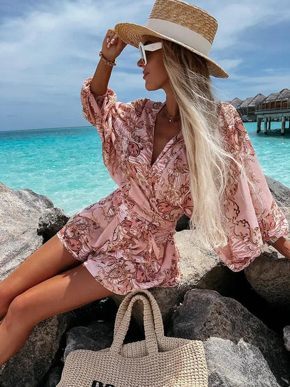 LB | Damski kombinezon z nadrukiem w stylu boho
