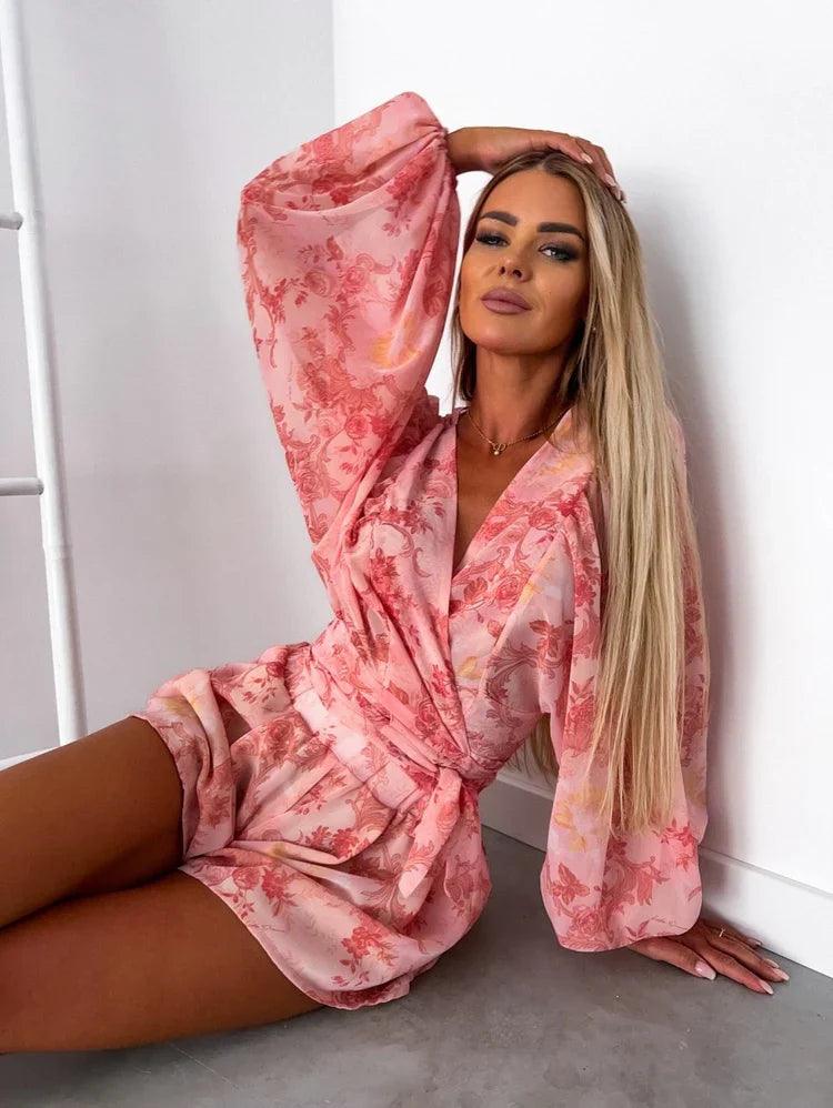LB | Damski kombinezon z nadrukiem w stylu boho