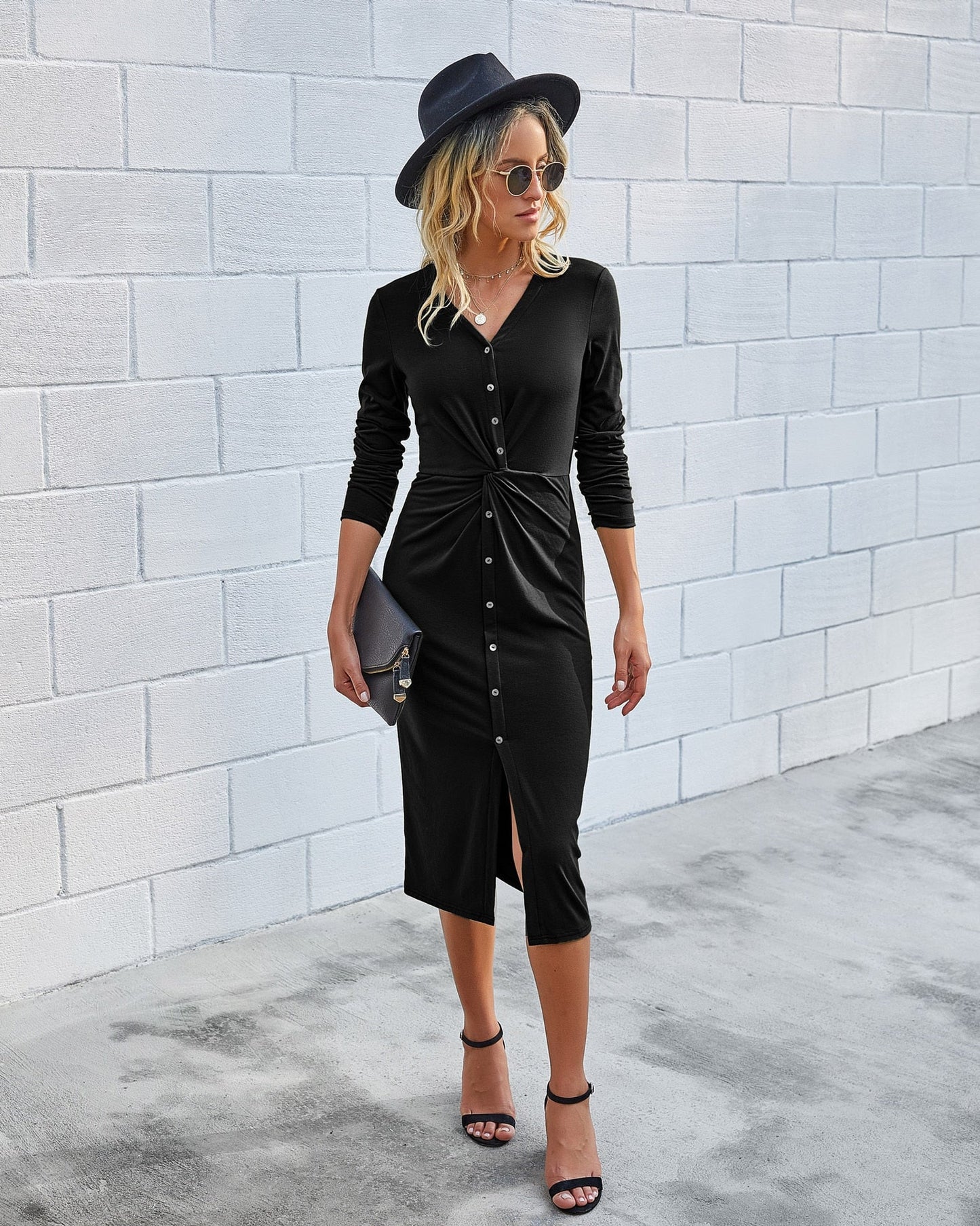 LB | "Nita" Elegancka sukienka midi